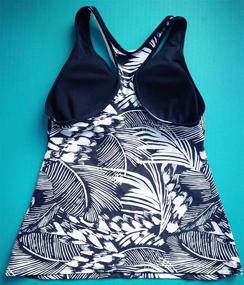 img 3 attached to Dreamsoar Racerback Tankini Swimdress Control: Flattering Women's Clothing for Poolside Confidence