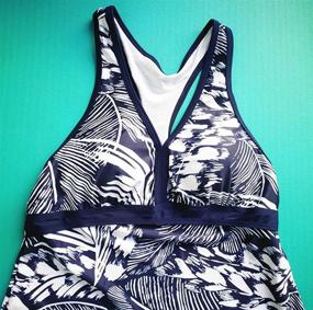 img 2 attached to Dreamsoar Racerback Tankini Swimdress Control: Flattering Women's Clothing for Poolside Confidence