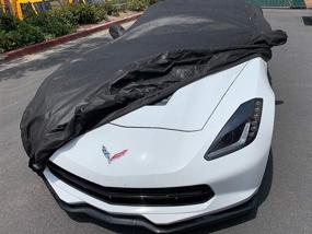 img 2 attached to 🚗 Custom Fit Black Car Cover for 2014-2019 Chevy Corvette Stingray Z51/Z06/Grand Sport by Xtrashield