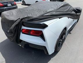 img 3 attached to 🚗 Custom Fit Black Car Cover for 2014-2019 Chevy Corvette Stingray Z51/Z06/Grand Sport by Xtrashield