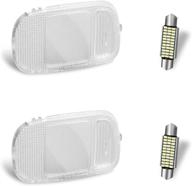 🏠 hercoo roof map dome light cover: overhead console reading lamp lens with white led bulbs housing for dodge ram 1500 2500 3500 4500 5500 logo