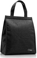 waterproof insulated large adult lunch tote bag for men & women - ccidea lunch bag (black) logo