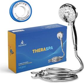 img 4 attached to AquaBliss TheraSpa Hand Shower – 6 Mode Massage Shower Head with High Pressure Hose - Gentle Water Saving Mode - 6.5 FT No-Tangle Handheld Shower Head with Extra Long Hose & Adjustable Mount, Chrome