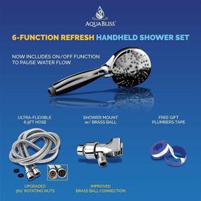 img 3 attached to AquaBliss TheraSpa Hand Shower – 6 Mode Massage Shower Head with High Pressure Hose - Gentle Water Saving Mode - 6.5 FT No-Tangle Handheld Shower Head with Extra Long Hose & Adjustable Mount, Chrome