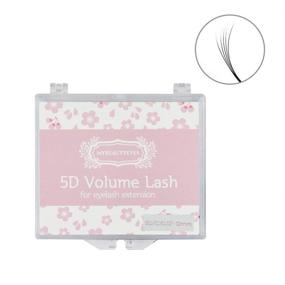 img 4 attached to 👁️ 5D Volume Eyelash Extensions - Pre Made Fan Technique - Russian Volume - Loose Volume Lashes - Thickness 0.07 mm - C Curl, 0.07X12mm