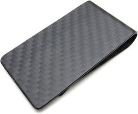 img 2 attached to Black Carbon Fiber Money Clip - Men's Accessories for Enhanced SEO