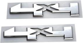 img 4 attached to 🚪 Aimoll 2pcs 4X4 Door Emblem Badge Chrome Set for Silverado 2500HD 3500HD - High-Quality Replacement