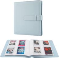 📸 ice blue 256-pocket mini photo album for polaroid (fits fujifilm instax mini 11/9/8, mini link, polaroid snap, z2300, socialmatic, zip printer) logo