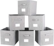 📦 organize your closet with tqvai foldable storage cubes boxes - 6 pack, grey logo