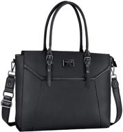 👜 stylish & protected: mosiso 16 inch black women laptop tote bag with shockproof compartment logo