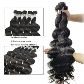 img 2 attached to 8 40Inch Brazilian Unprocessed Extensions Color Body Hair Care for Hair Extensions, Wigs & Accessories
