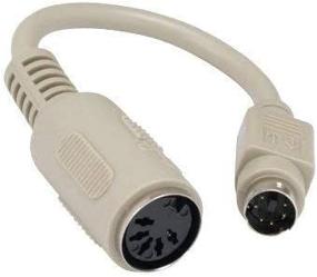 img 1 attached to 💻 KENTEK 6 Inch Mini DIN6 to DIN5 Keyboard Adapter Converter Cable - PC Mac Linux Compatible