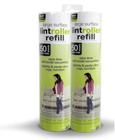 img 4 attached to 🧻 Smart Design Mega Floor Lint Roller Refills - Set of 2 (100 Sheets Total) - Easy-Peel Angled Sheet - 50 Large Adhesive Sticky Sheets - Cleaning, Carpet, Car, Clothes, Dog Cat Fur, and Pet Hair Remover - Perfect for All Hair Types