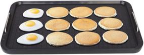 img 4 attached to 🏕️ Camping Griddle - Non-Stick Flat Top Griddle Pan for Stovetop Cooking - Aluminum, 14.96" x 8.66" - Ideal for Charcoal Grill, Hot Plate, and Gas Stove Top