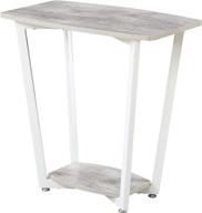 🏢 convenience concepts graystone end table: gray/white frame - stylish and versatile addition for your space logo