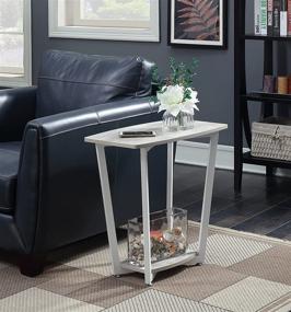 img 2 attached to 🏢 Convenience Concepts Graystone End Table: Gray/White Frame - Stylish and Versatile Addition for your Space