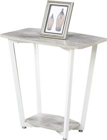 img 3 attached to 🏢 Convenience Concepts Graystone End Table: Gray/White Frame - Stylish and Versatile Addition for your Space