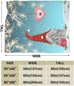 img 2 attached to 🎅 Cute Christmas Gnome Dwarf Soft Throw Blanket: Cozy 40x50 Inch Lightweight Flannel Fleece for Couch, Bed, and More!