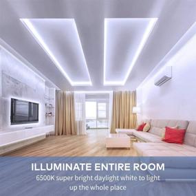 img 3 attached to 💡 Govee Upgraded 16.4ft Dimmable White LED Strip Lights - 6500K Bright Daylight White, Strong Adhesive, 300 LEDs Flexible Tape Lights for Mirror, Kitchen Cabinet, Bedroom