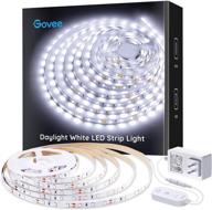 💡 govee upgraded 16.4ft dimmable white led strip lights - 6500k bright daylight white, strong adhesive, 300 leds flexible tape lights for mirror, kitchen cabinet, bedroom логотип