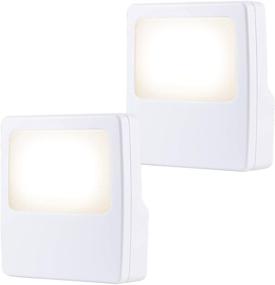 img 4 attached to GE White Always-On LED Night Light, 2-Piece Set, Plug-In, Compact, Soft Glow, UL-Listed, Ideal for Bedroom, Nursery, Bathroom, Hallway, 11311