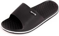 👟 ultra-comfortable cammie sport black slide sandals for men's athletic shoes логотип