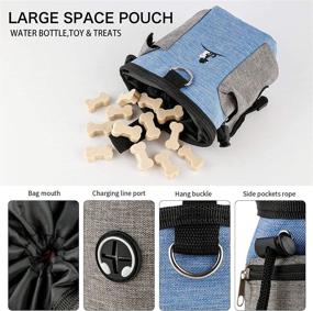 img 2 attached to 🐾 JHMY TigaKafee Clicker Dog Treat Bag: Multi-Purpose, Portable and Adjustable - Ideal for Dog Training, Walking, and Hiking