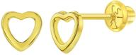 yellow little heart earrings babies logo