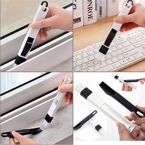 img 1 attached to 🧹 Efficient 6 Pcs Window Groove Cleaning Brush with Scouring Pad - Ideal for Shutter, Baseboard, Keyboard, Window or Sliding Door