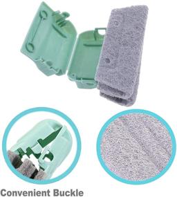 img 2 attached to 🧹 Efficient 6 Pcs Window Groove Cleaning Brush with Scouring Pad - Ideal for Shutter, Baseboard, Keyboard, Window or Sliding Door