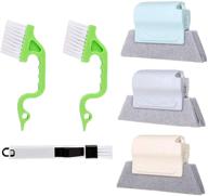 🧹 efficient 6 pcs window groove cleaning brush with scouring pad - ideal for shutter, baseboard, keyboard, window or sliding door logo