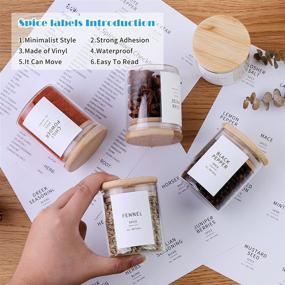 img 1 attached to 🍯 20 Pcs Glass Spice Jars with Bamboo Lids - Airtight Containers for Pantry Organization and Storage - Includes 131 Waterproof Minimalist Spice Labels