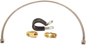 img 4 attached to 🔧 GlowShift Sensor Relocation Hose Kit: Oil & Fuel Pressure Sensors, Fuel Rated Steel Braided Hose, -4 AN Fittings, Male & Female 1/8-27 Threads, 3/4" Cushion Clamp