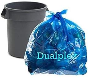 img 4 attached to 🗑️ Dualplex Blue Recycling Trash Bags, 33 Gallon, 100-Case, 1.2 Mil Garbage Bags, 33" X 39