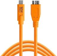 tetherpro usb-c to 3.0 micro-b 🔌 cable - 15ft (4.6m) length (high visibility orange) logo