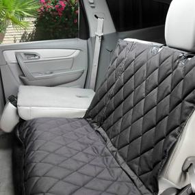 img 1 attached to 4Knines Car Seat Cover for Dogs - Designed for 60/40 🐶 Fold Down Seat with Middle Seat Belt Access - Made in the USA