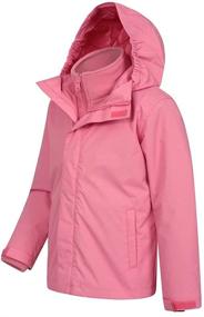 img 1 attached to Versatile Mountain Warehouse Fell Kids 3 in 1 Jacket - Ultimate Protection with Packaway Hood and Triclimate Coat