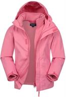 versatile mountain warehouse fell kids 3 in 1 jacket - ultimate protection with packaway hood and triclimate coat logo