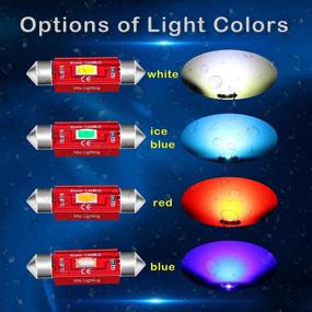 img 2 attached to 🔴 Highly efficient Alla Lighting 800lm Xtreme Super Bright Red LED Festoon Bulbs, Ideal Replacement for Cars, Trucks, and Other Interior Map Dome, Trunk, and Courtesy Lights – DE3175, DE3022, DE3021