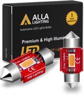 🔴 highly efficient alla lighting 800lm xtreme super bright red led festoon bulbs, ideal replacement for cars, trucks, and other interior map dome, trunk, and courtesy lights – de3175, de3022, de3021 логотип