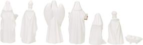 img 1 attached to 🎁 Hand-Painted White Porcelain 7-Piece Miniature Christmas Nativity Set – Perfect for Gifting, Comes in Box