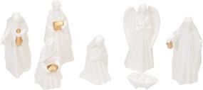 img 4 attached to 🎁 Hand-Painted White Porcelain 7-Piece Miniature Christmas Nativity Set – Perfect for Gifting, Comes in Box