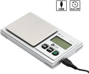 img 1 attached to 📏 220g/0.01g Gram Scale | Digital Pocket Scale with 100g Calibration Weight | Mini Jewelry & Kitchen Scale | 6 Units Conversion | Tare & LCD Display | Auto Off | Rechargeable Battery