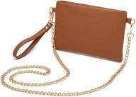 forestfish leather wristlet shoulder crossbody women's handbags & wallets logo