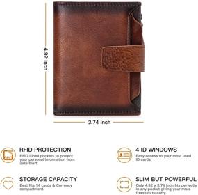 img 1 attached to 👔 Premium FALAN MULE Genuine Leather Men's Wallets, Card Cases & Money Organizers with RFID Blocking