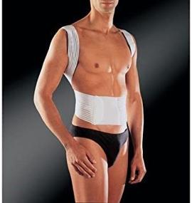 img 1 attached to M-Brace AIR Clavicle Support - Light Grey - X-Large Size