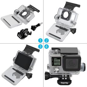 img 3 attached to Suptig Rechargeable Waterproof Housing for GoPro Hero 4/3+ Underwater Action Camera - Water Resistant up to 131ft