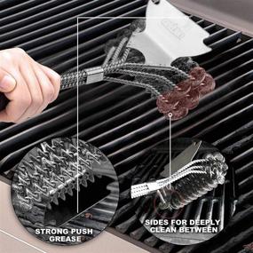 img 3 attached to 🔥 Grill Brush and Scraper Bristle Free – Best Rated Stainless Grill Grate Cleaner – Safe BBQ Brush for Porcelain/Weber Gas/Charcoal Grill – 18 Inch Grill Accessories – Gifts for Grill Wizards