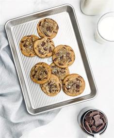 img 2 attached to USA Pan Bakeware Quarter Sheet Pan: Warp Resistant 🍪 Nonstick Baking Pan - Made in USA from Aluminized Steel