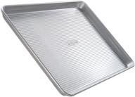 usa pan bakeware quarter sheet pan: warp resistant 🍪 nonstick baking pan - made in usa from aluminized steel logo